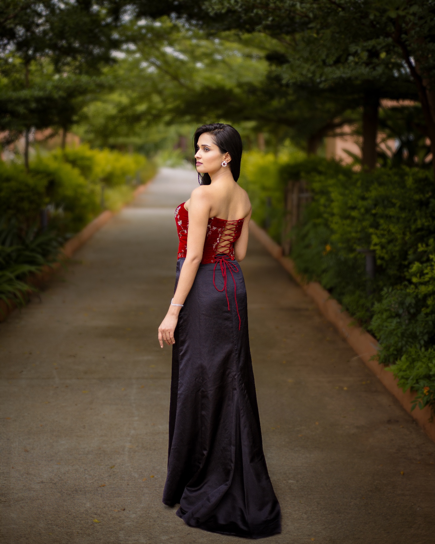 The Velvet Ember Set — velvet silk and zardosi work