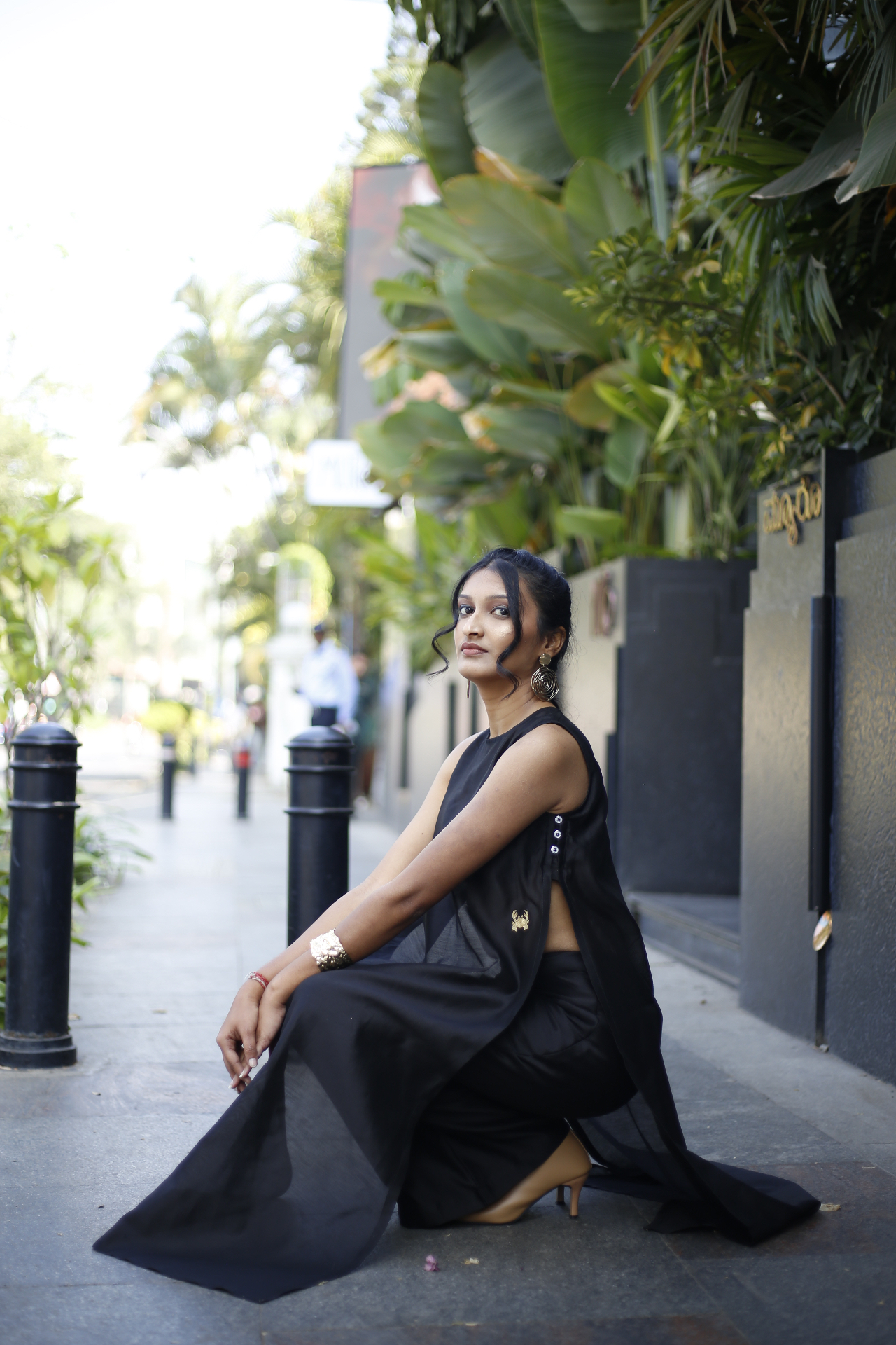 Black Chanderi Tunic Set — view 5